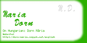 maria dorn business card